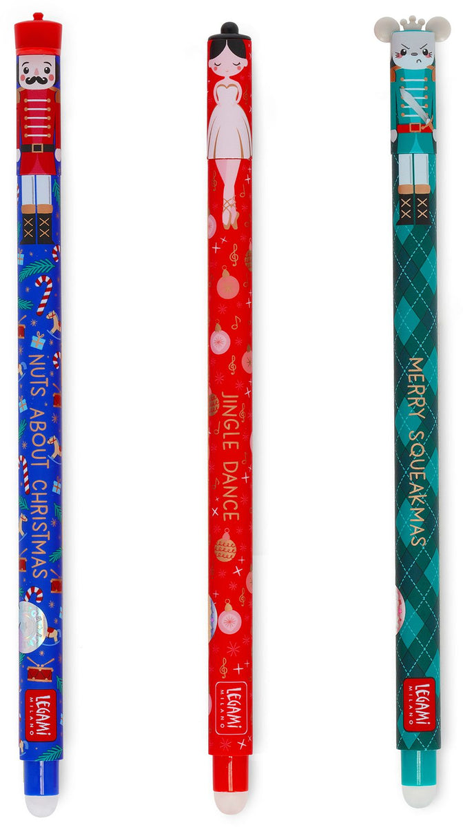 36 Pcs Christmas Pens Bulk Pack - Retractable Gel Pens For Holiday Party Favors & Gifts