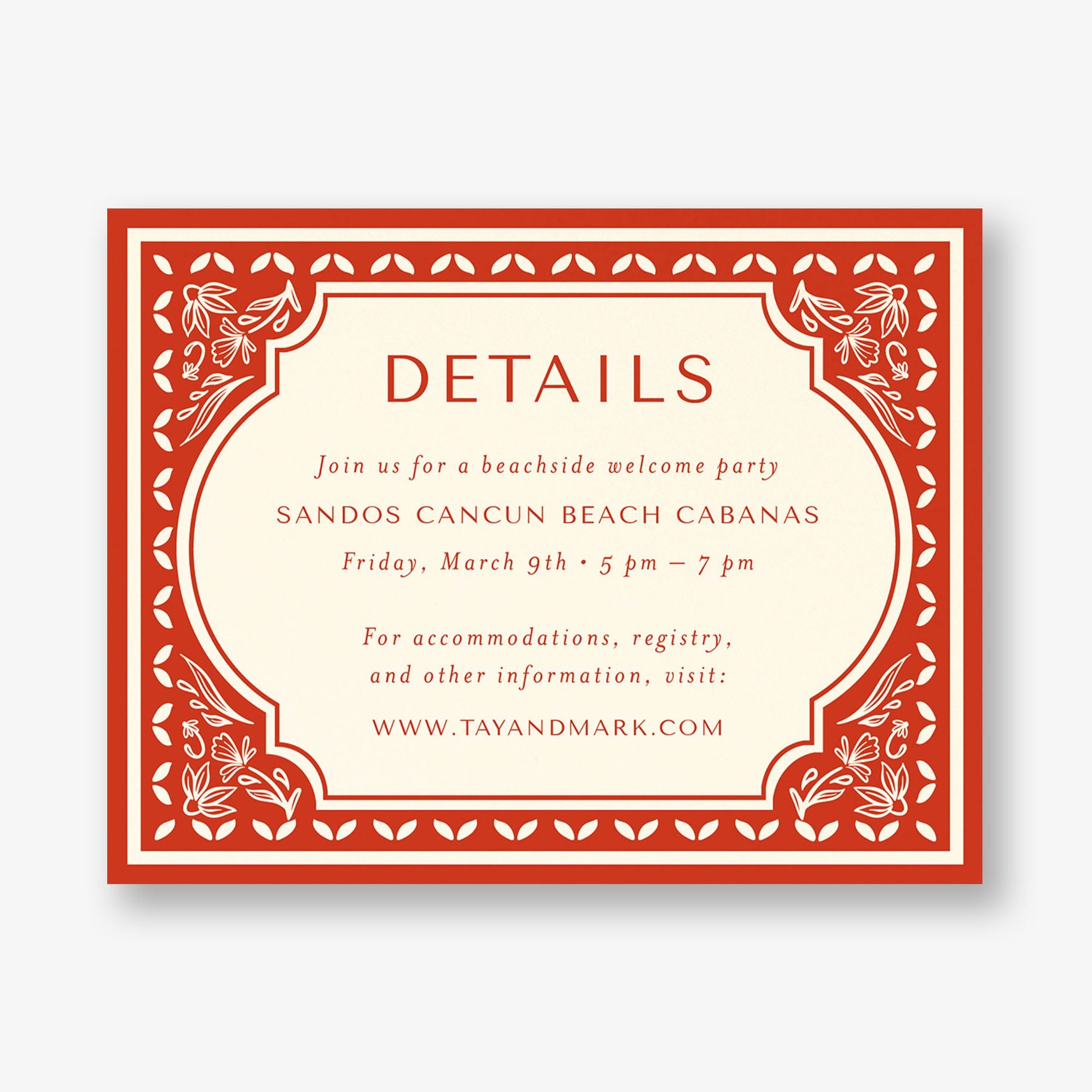 Folk Frame Information Card | Paper Source