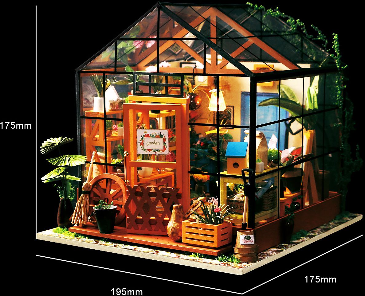 DIY Wooden Miniature Kit Cathy's Flower House