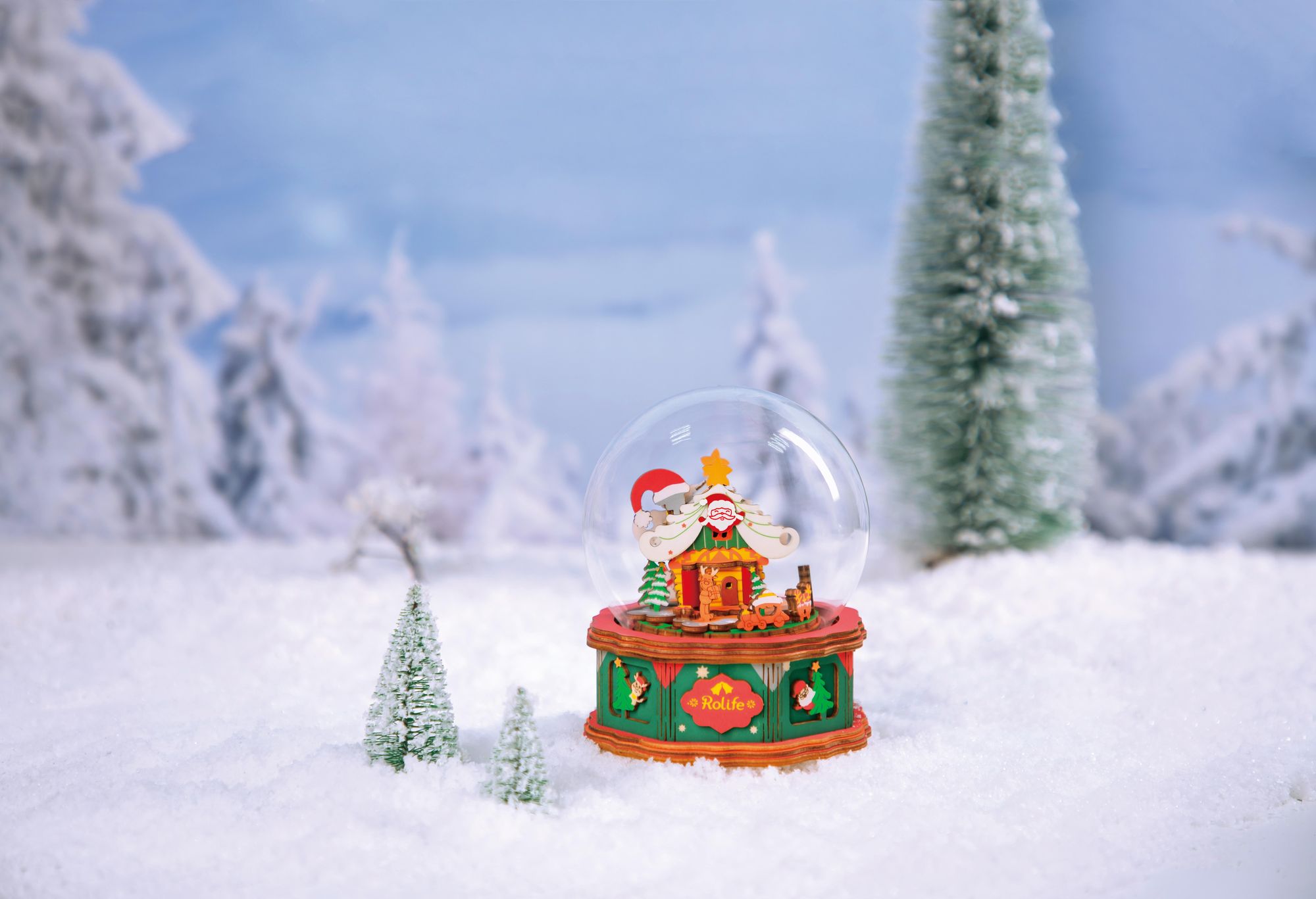 Christmas Town Snowglobe DIY Music Box | Paper Source
