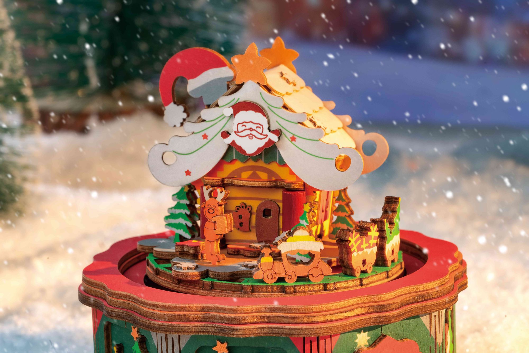 Christmas Town Snowglobe DIY Music Box | Paper Source