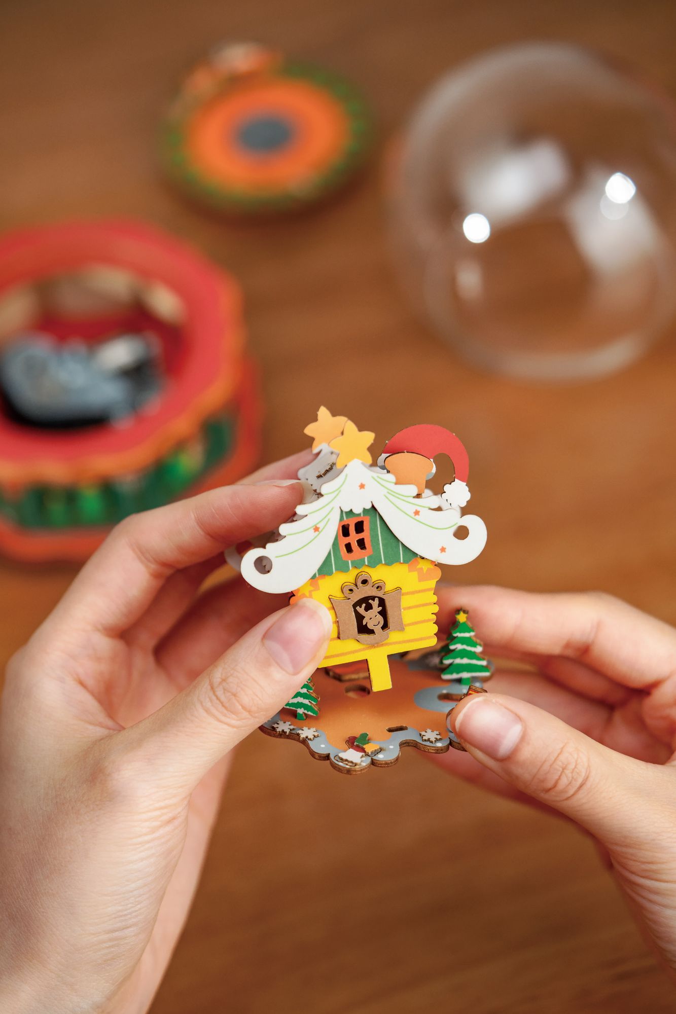 Christmas Town Snowglobe DIY Music Box | Paper Source