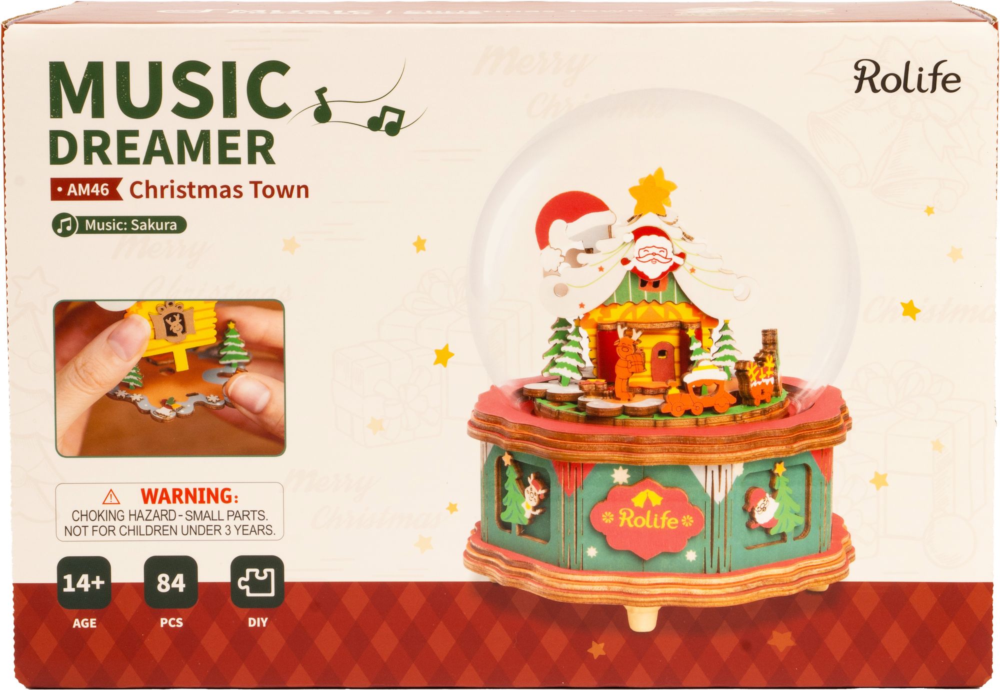Christmas Town Snowglobe DIY Music Box | Paper Source