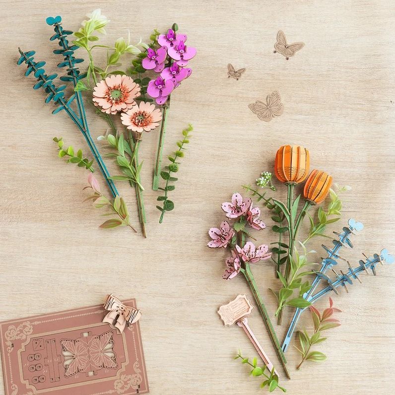 DIY Wooden Bloom Craft Wooden Blooming Book