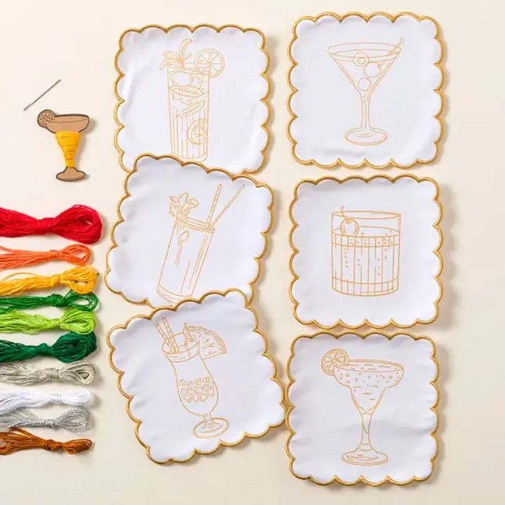 Stitch Your Cocktails Napkins