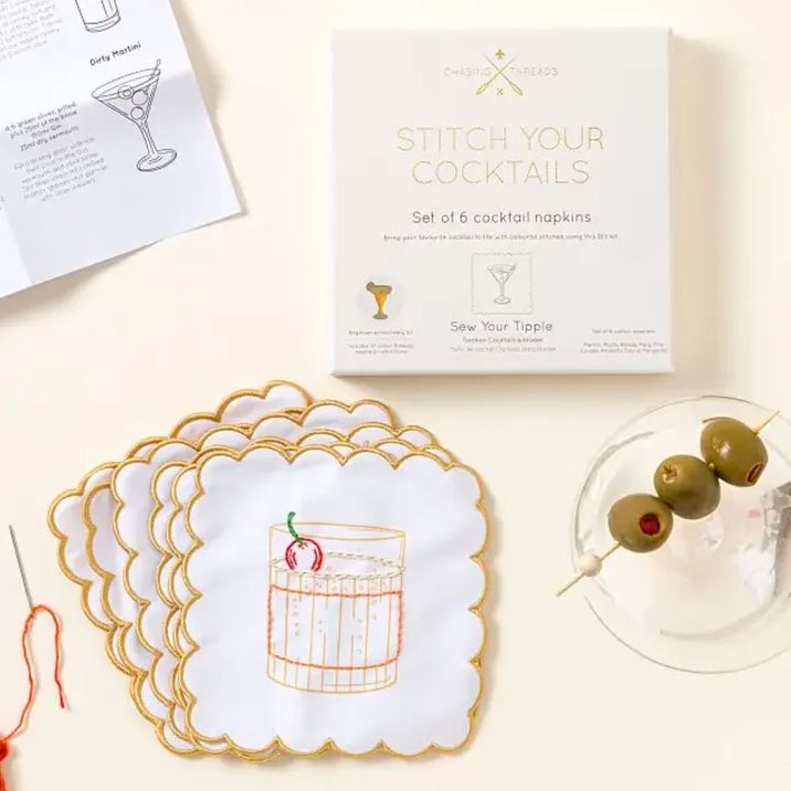 Stitch Your Cocktails Napkins