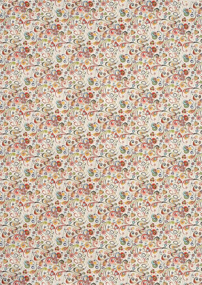 Pink Green Pool Gold Florentine Fine Paper