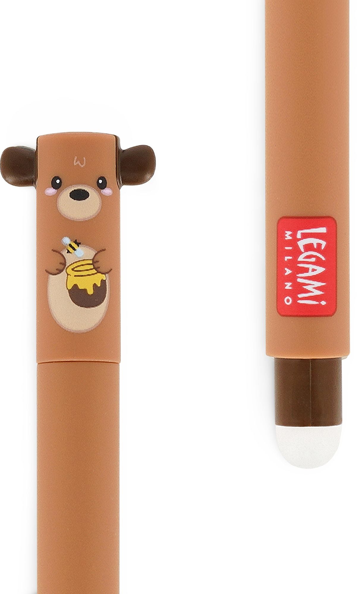 Teddy Bear Erasable Gel Pen - Red Ink