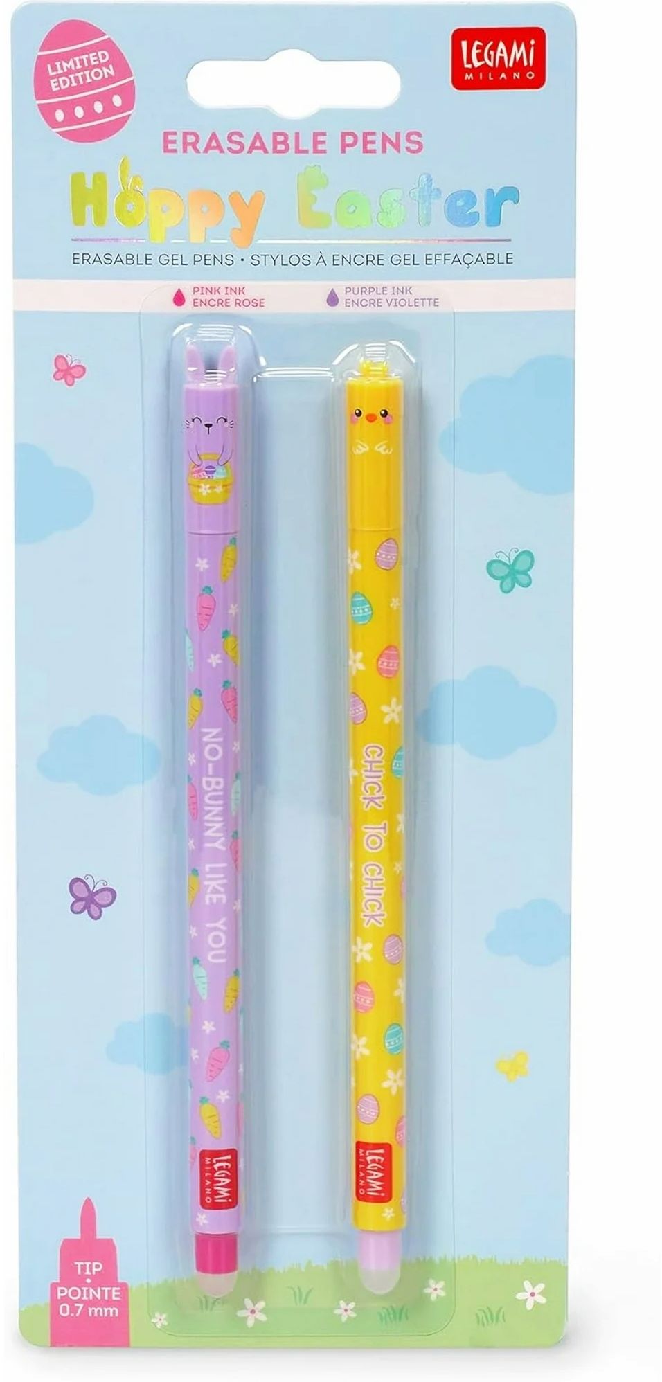 SET OF 2 ERASABLE GEL PENS - HOPPY EASTER