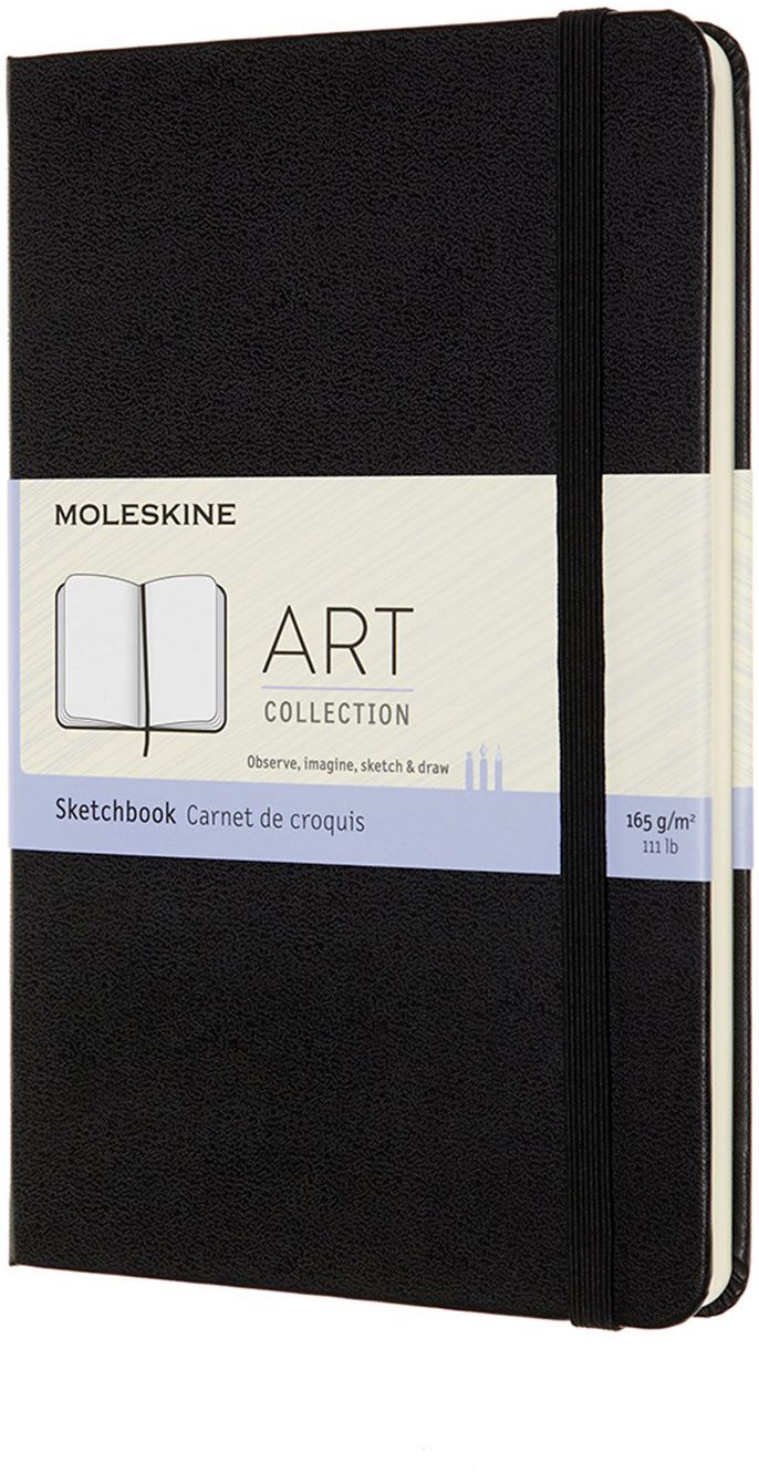 Moleskine Art Sketchbook, Medium, Black (4.5 x 7) | Paper Source