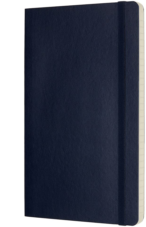 Moleskine Classic Notebook, Large, Ruled, Sapphire Blue, Soft Cover (5 x 8.25)