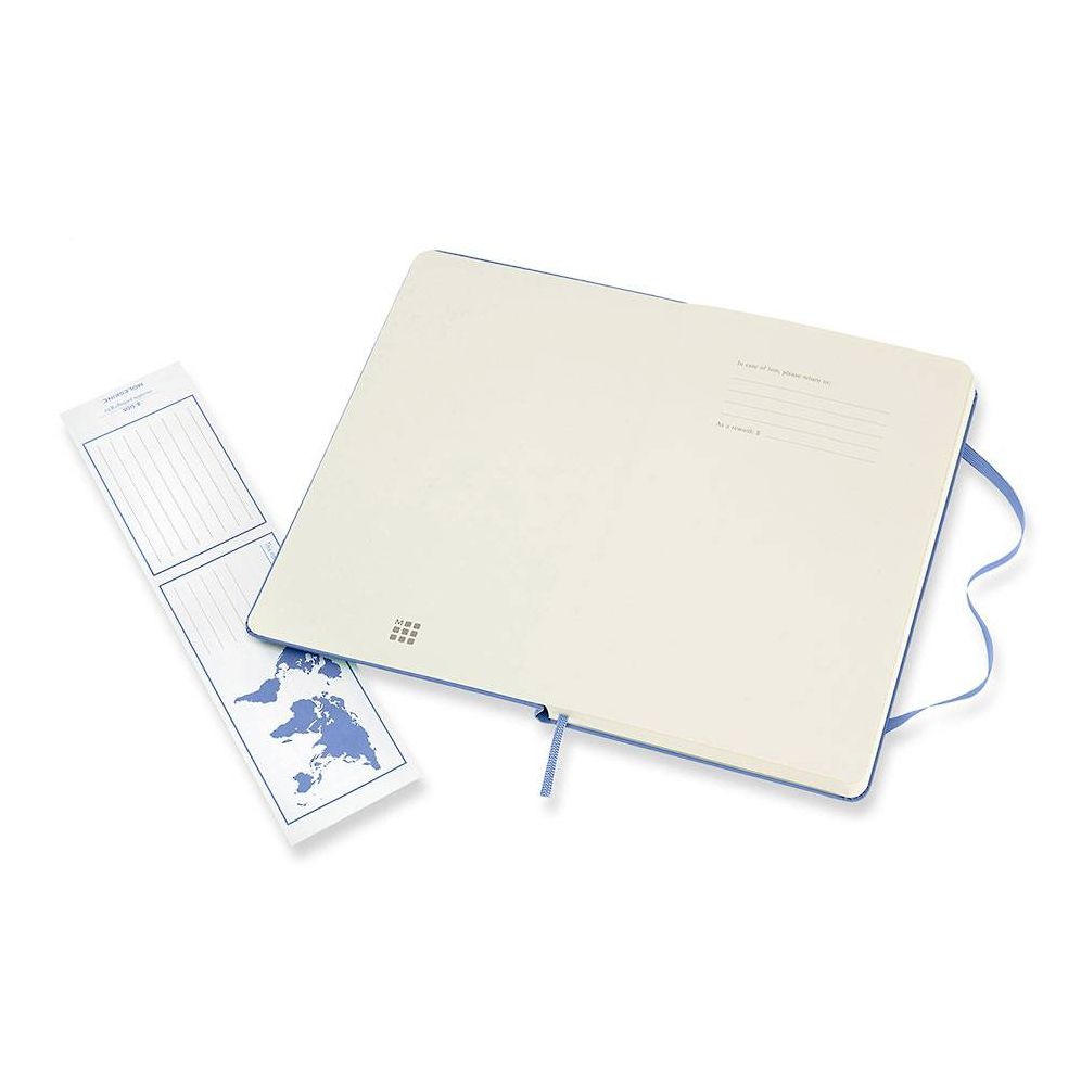 Moleskine Classic Notebook, Large, Ruled, Hydrangea Blue, Hard