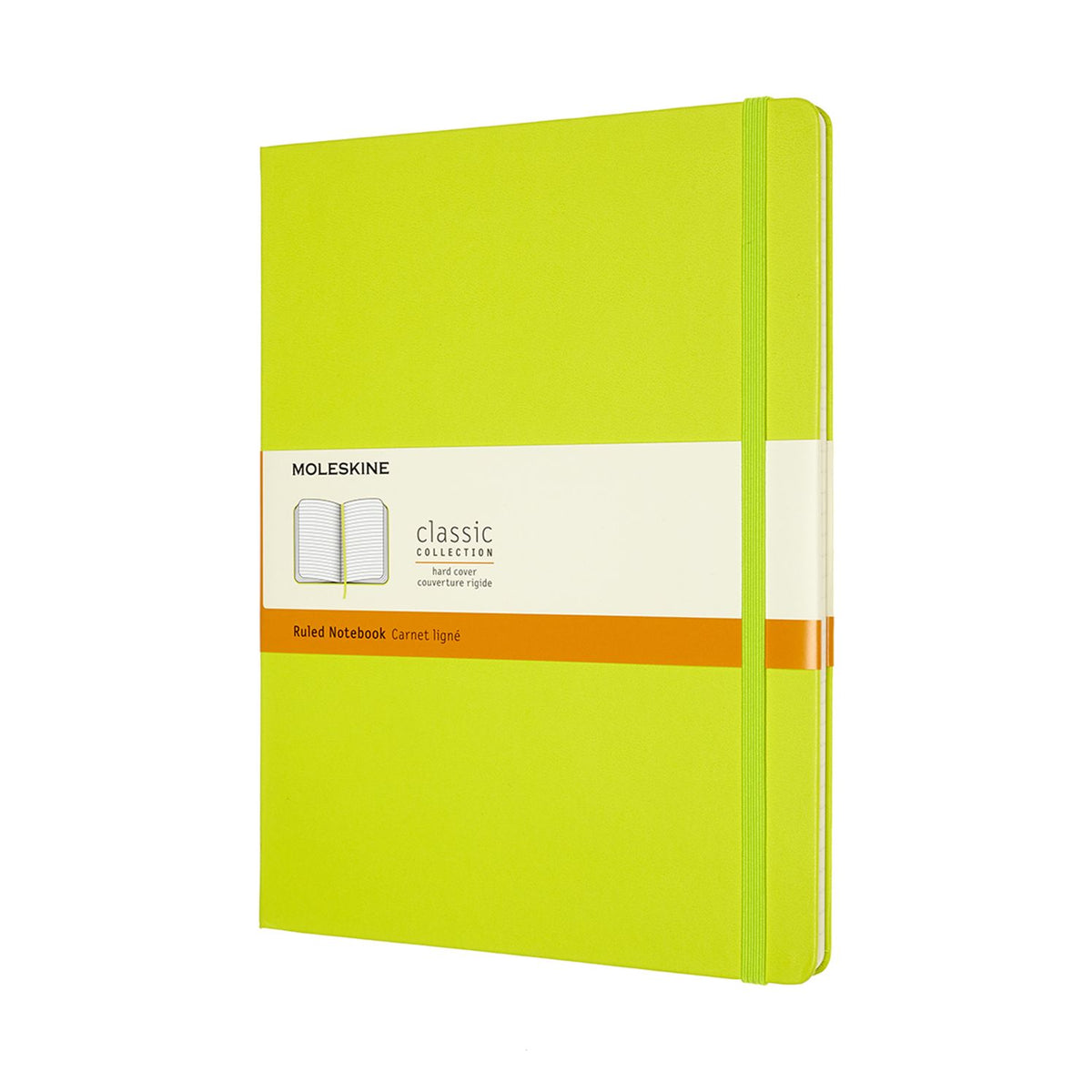 Moleskine Classic Notebook, Extra Large, Ruled, Lemon Green, Hard Cove ...