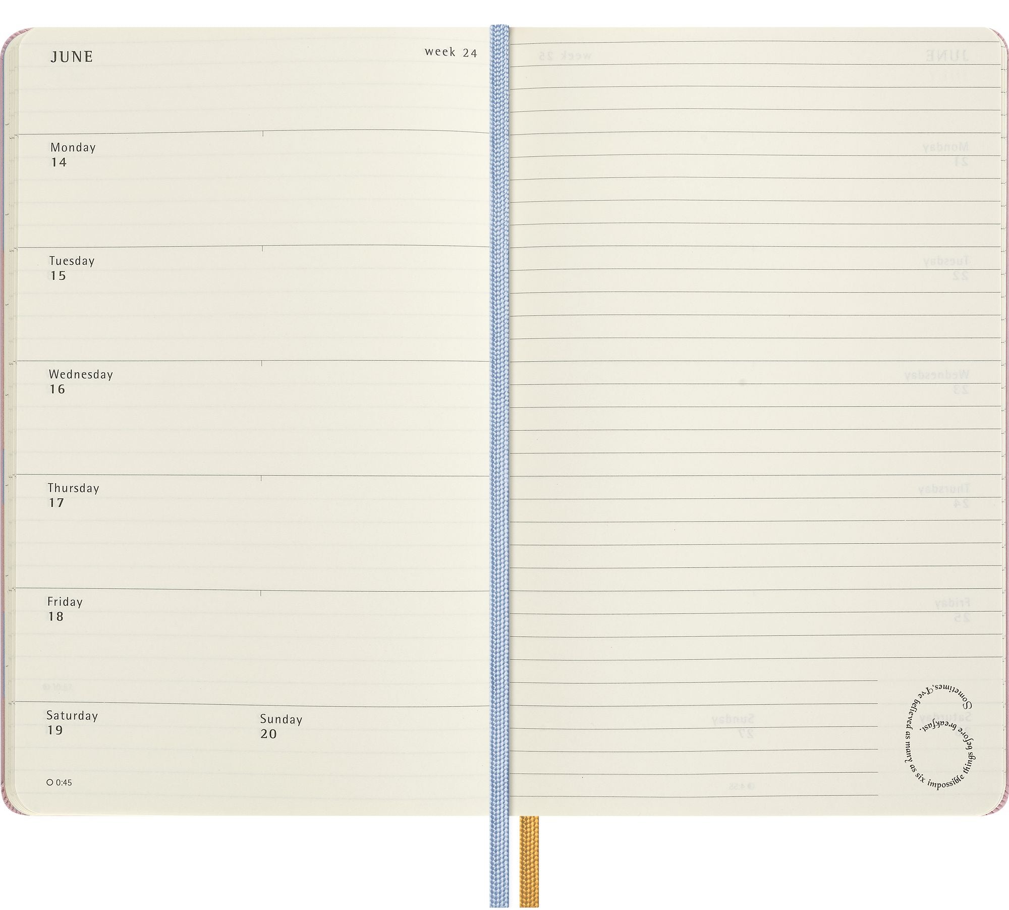 2027 Moleskine Limited Edition Alice in Wonderland 12 Month Weekly Planner, Hard Cover, Large (5" x 8.25"), Alice, 144 Pages
