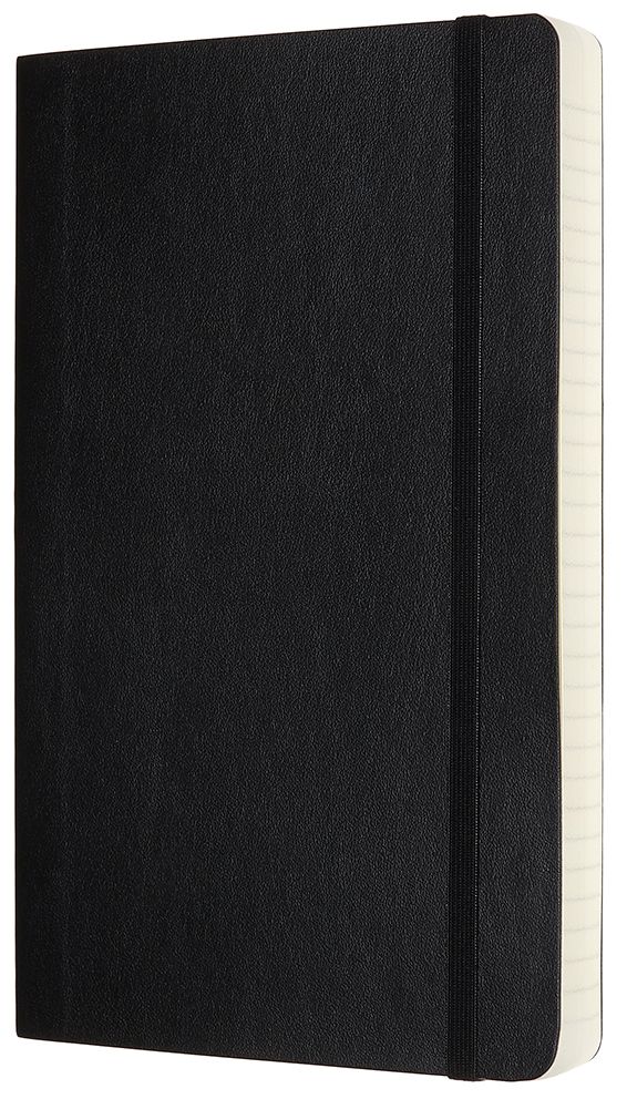 Moleskine Notebook, Expanded Large, Ruled, Black, Soft Cover (5 x 8.25)