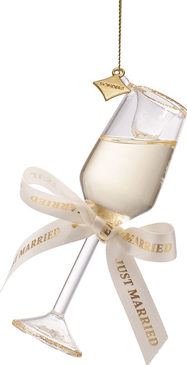 Glass Ornament ,Wedding Champagne Glass