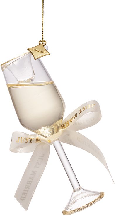 Glass Ornament ,Wedding Champagne Glass