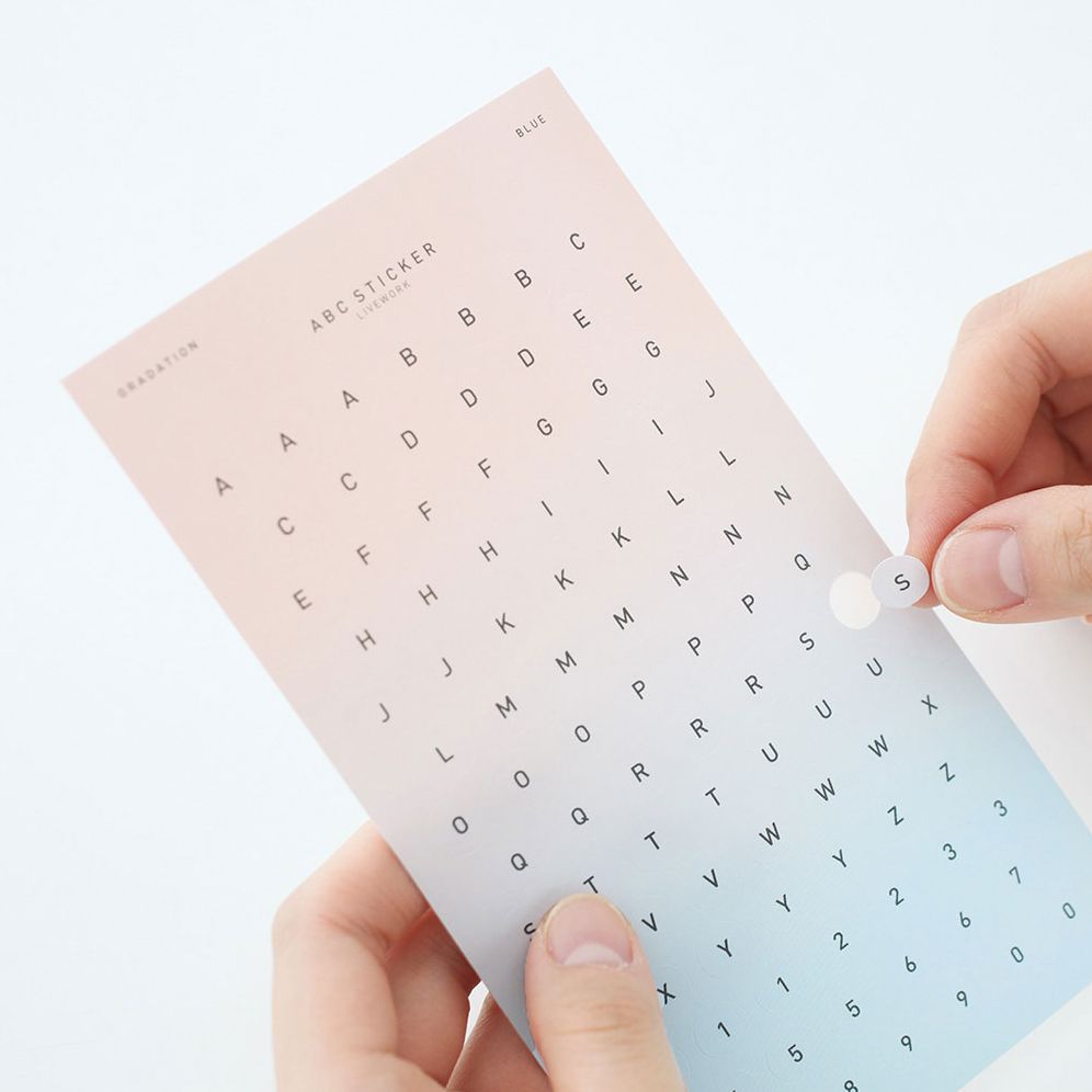 Liveworks Alphabet ABC Sticker Sheet