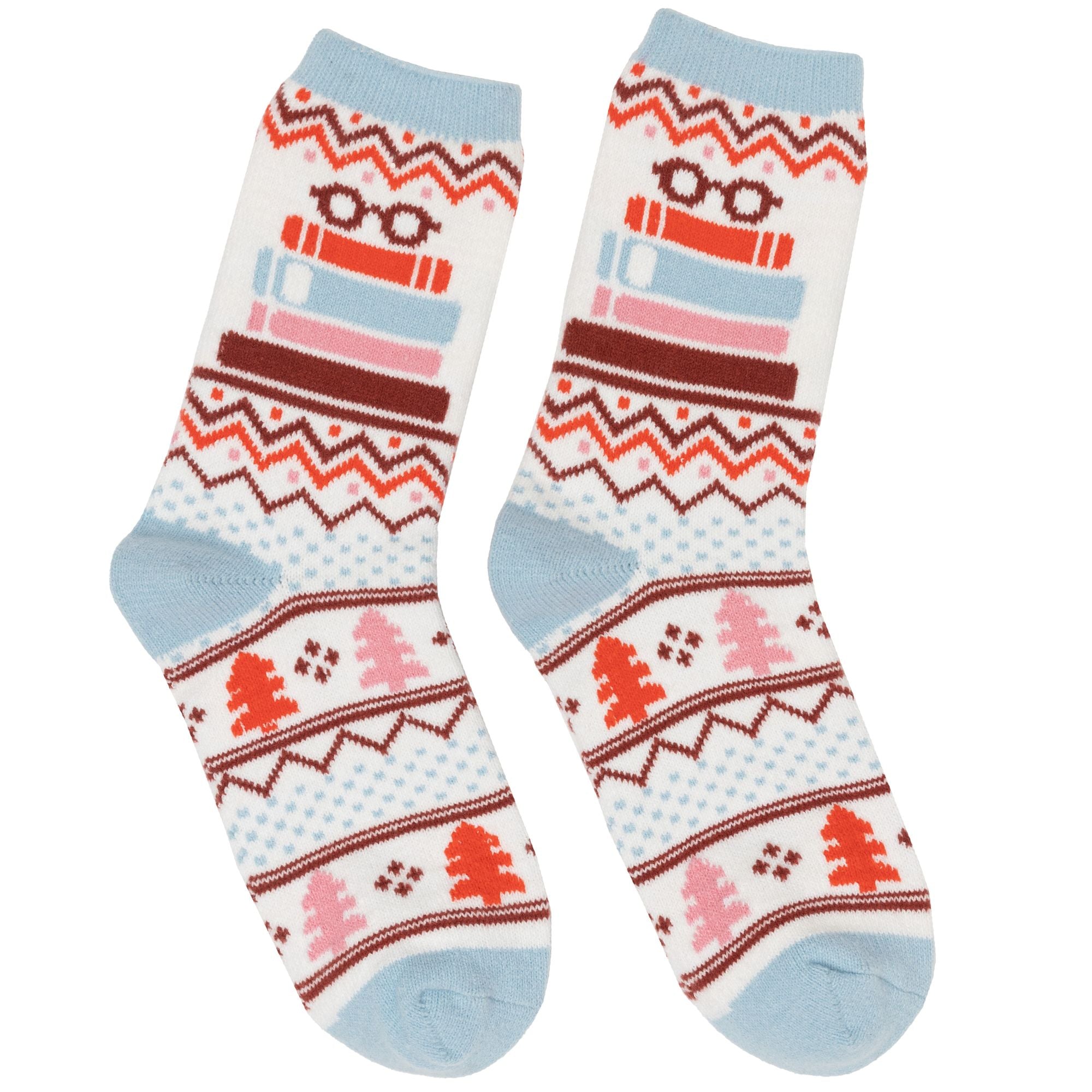 TBR Book Stack Cozy Socks