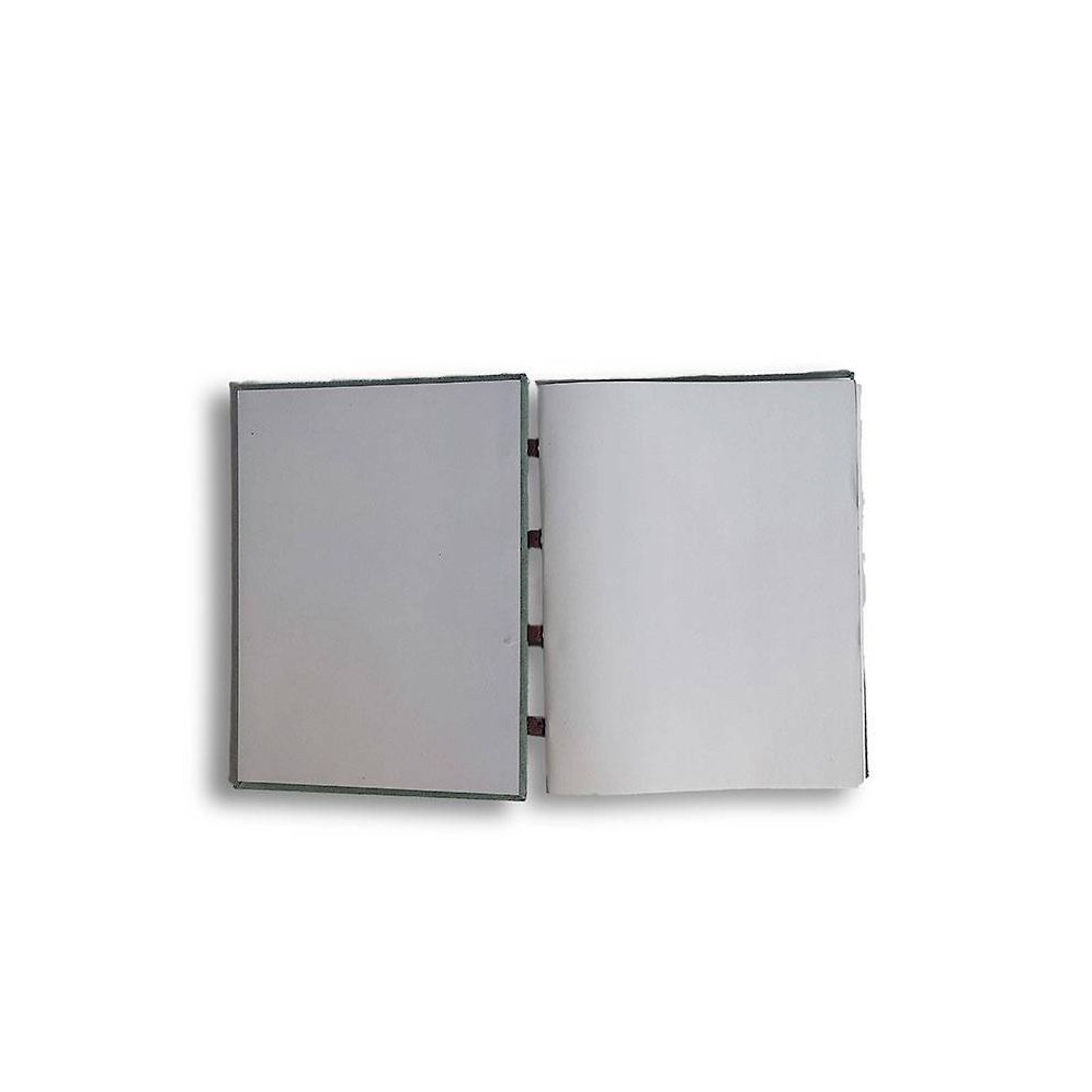 Coptic Bound Embossed Sage Suede Journal