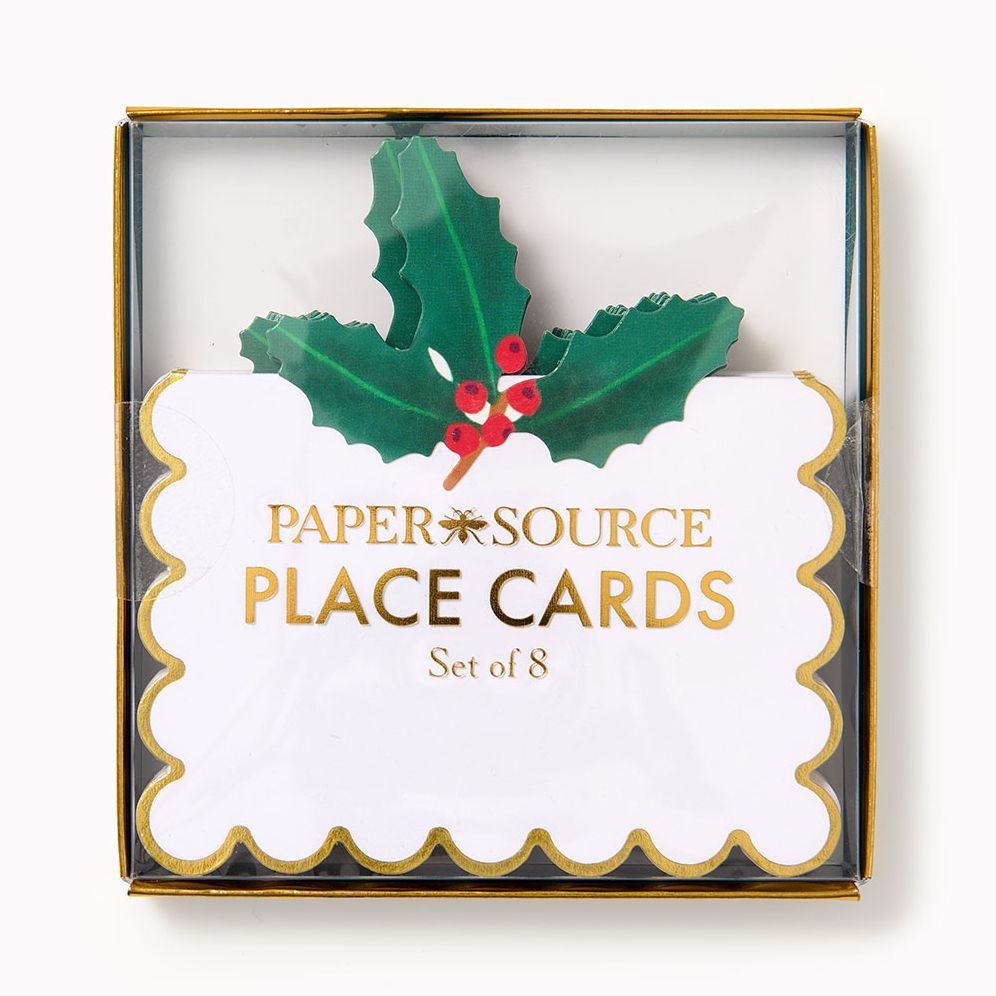 Winter Botanical Place Cards S/8