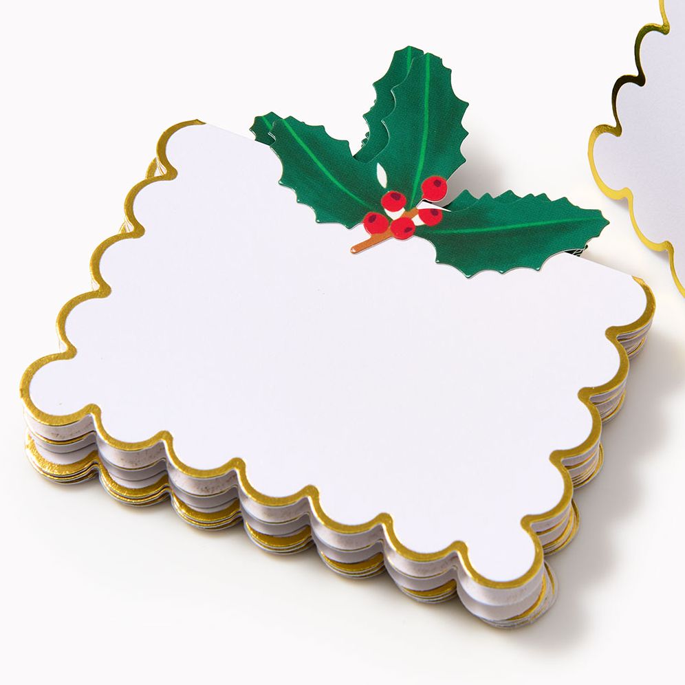 Winter Botanical Place Cards S/8