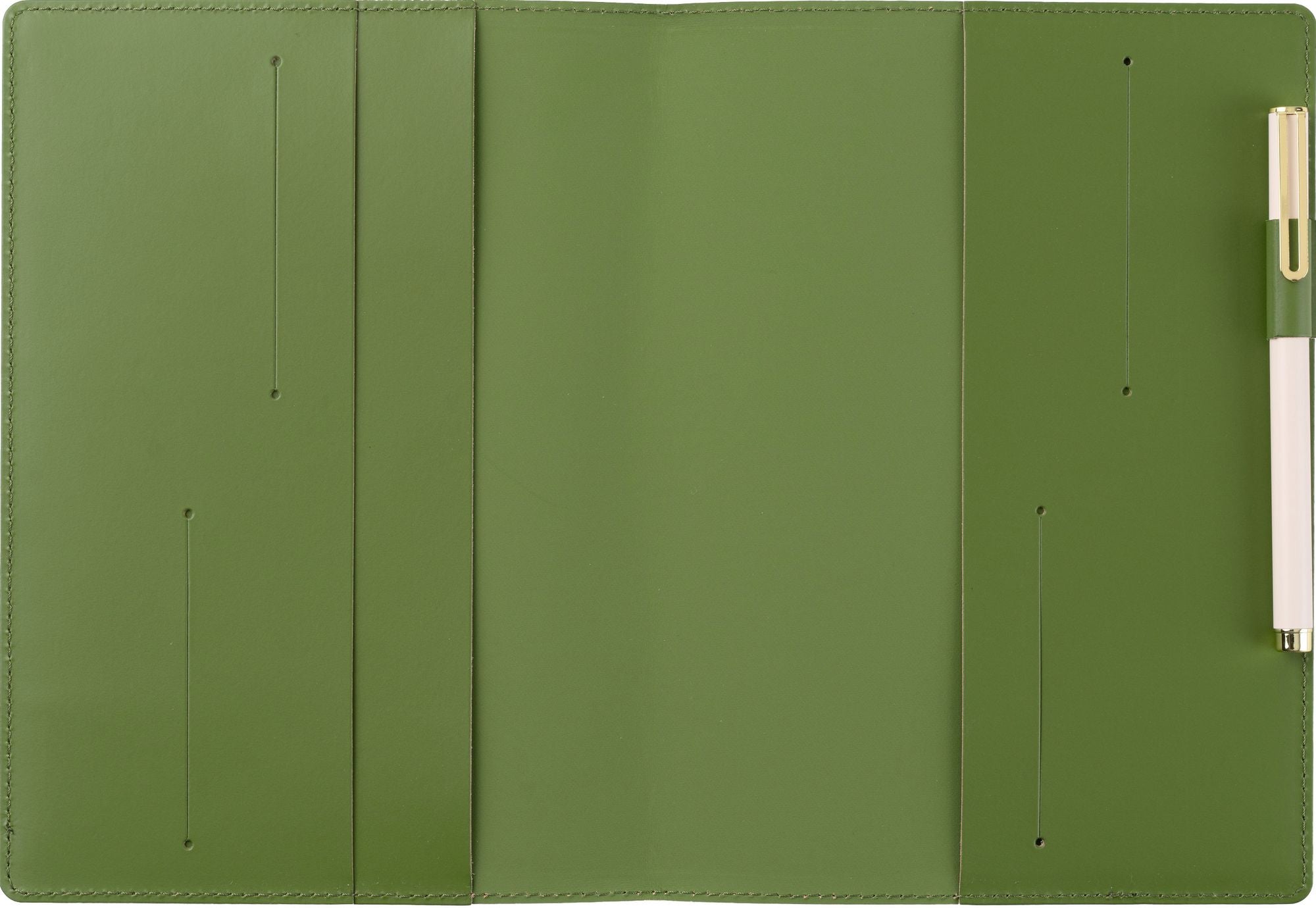 Paper Source Green Leather Refillable A5 Journal Cover