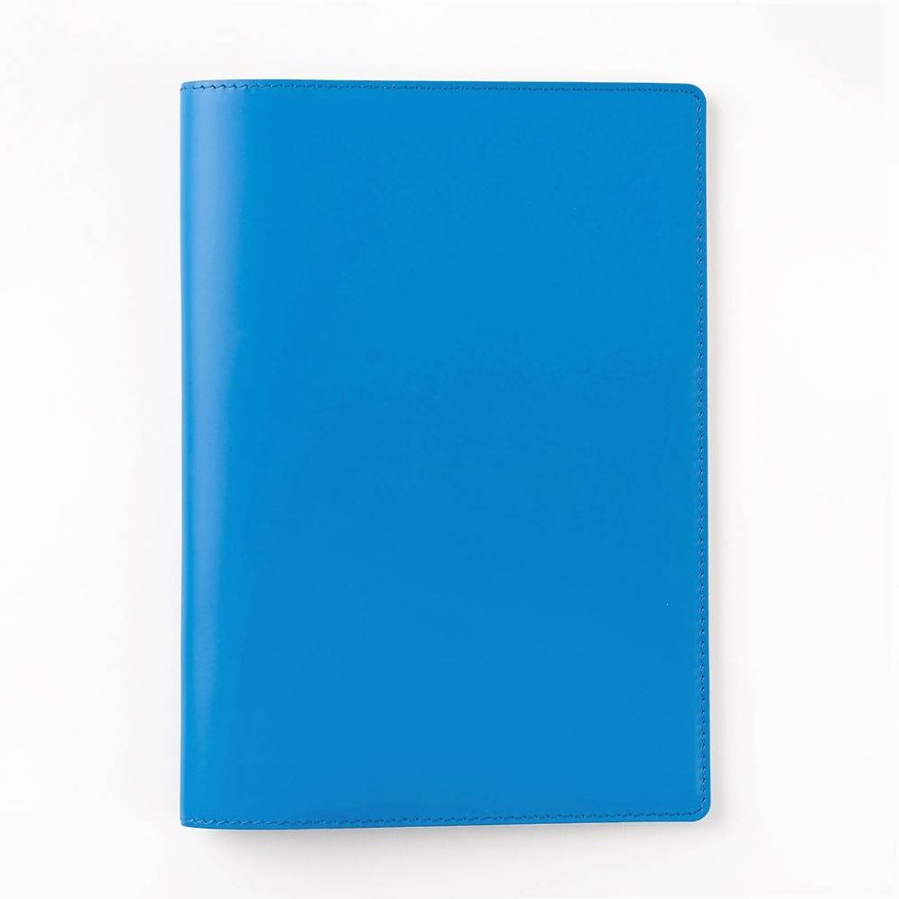 Paper Source Blue Leather Refillable A5 Journal Cover