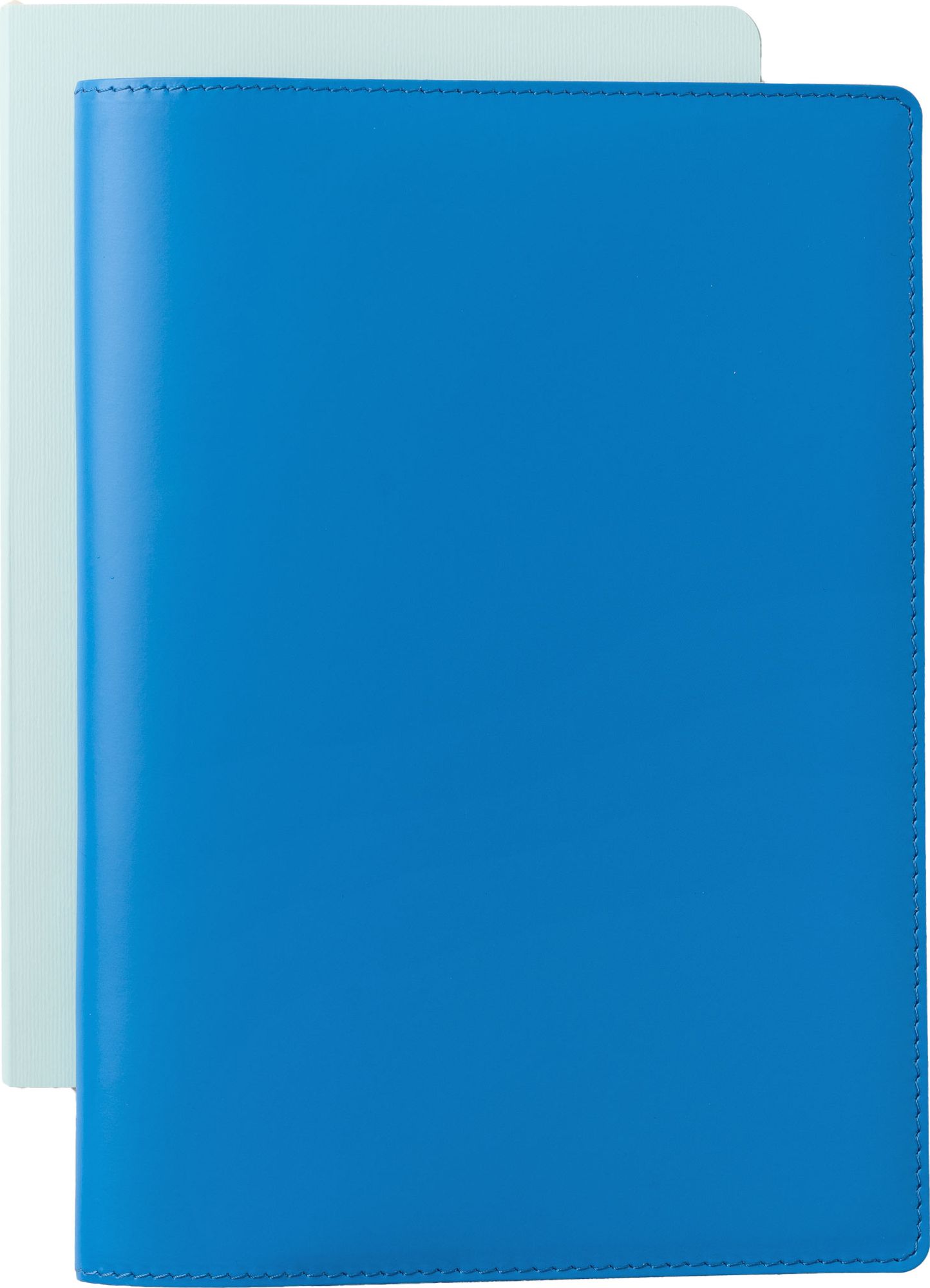 Paper Source Blue Leather Refillable A5 Journal Cover