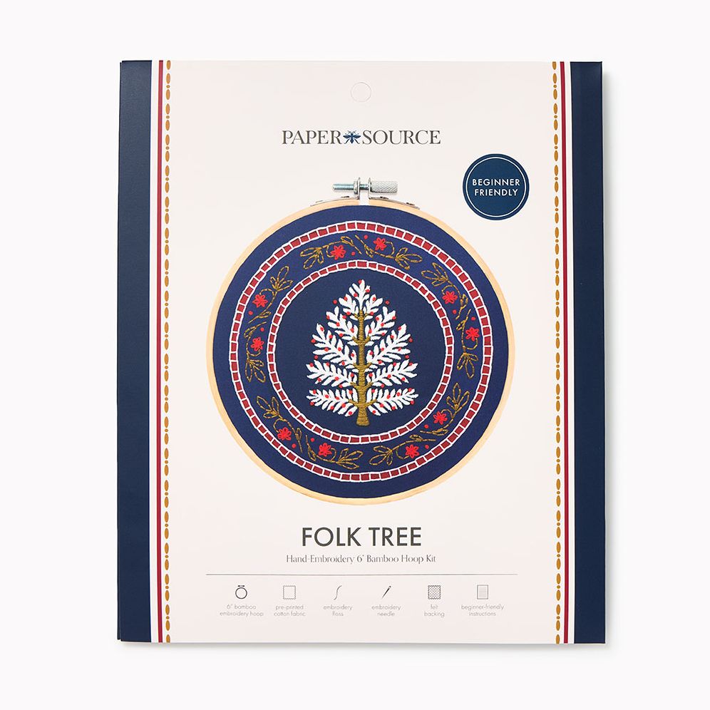 Folk Tree Embroidery Kit