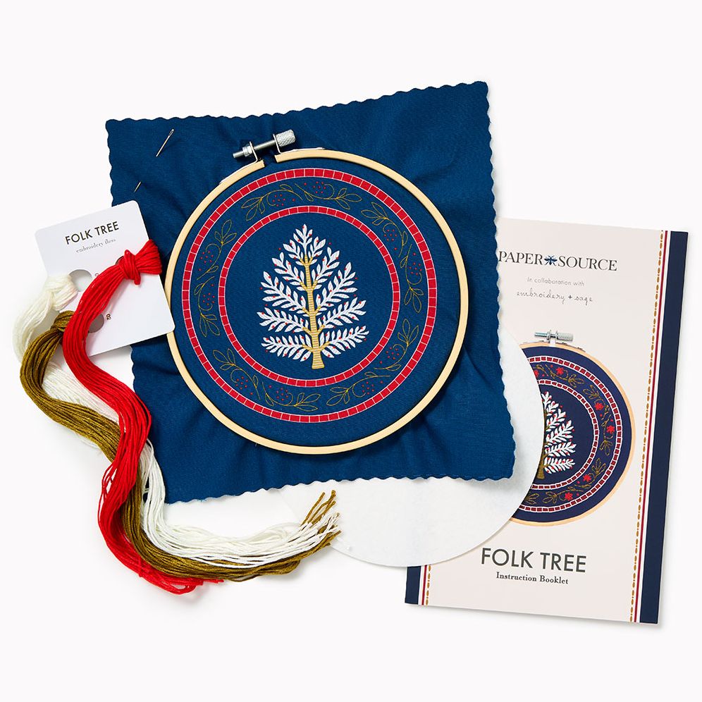 Folk Tree Embroidery Kit