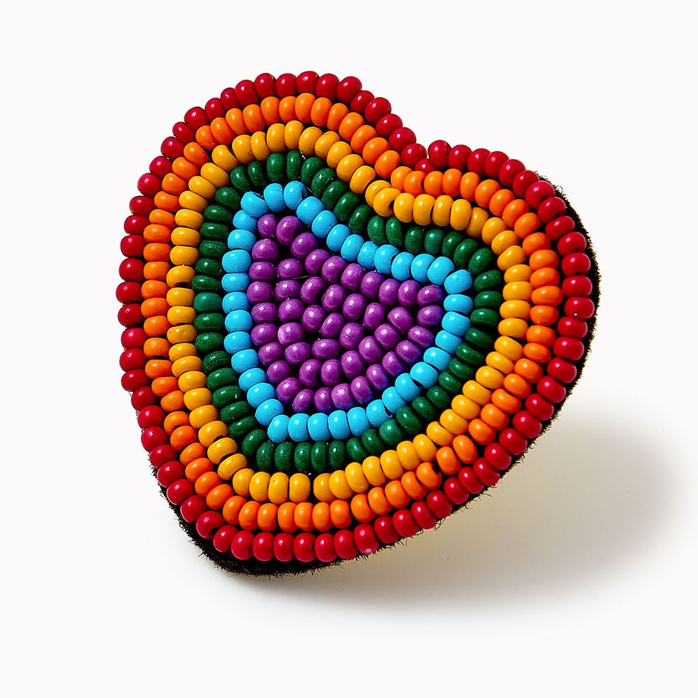 Beaded Rainbow Pin