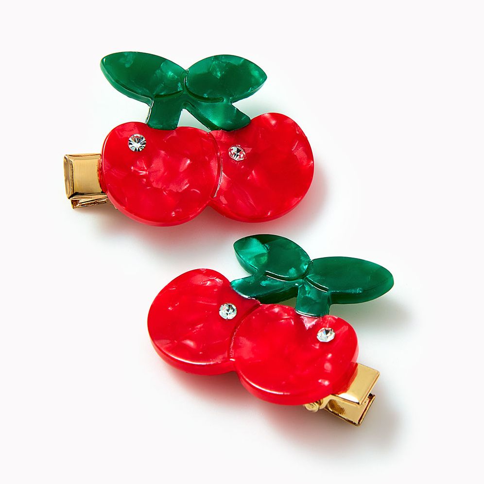 Cherry Mini Hair Clips- Set of 2 | Paper Source