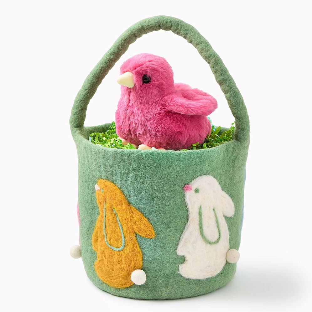 Bunny Pom Felt Basket