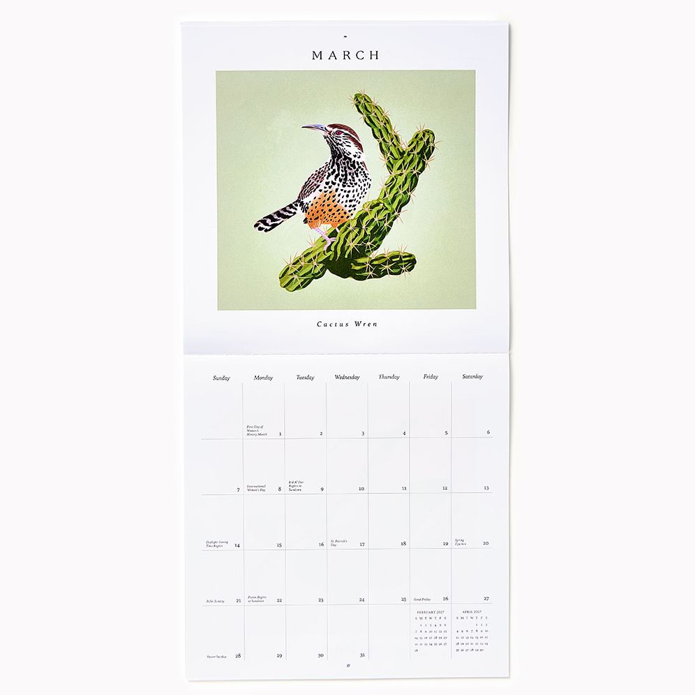 2027 Paper Source Birds Calendar