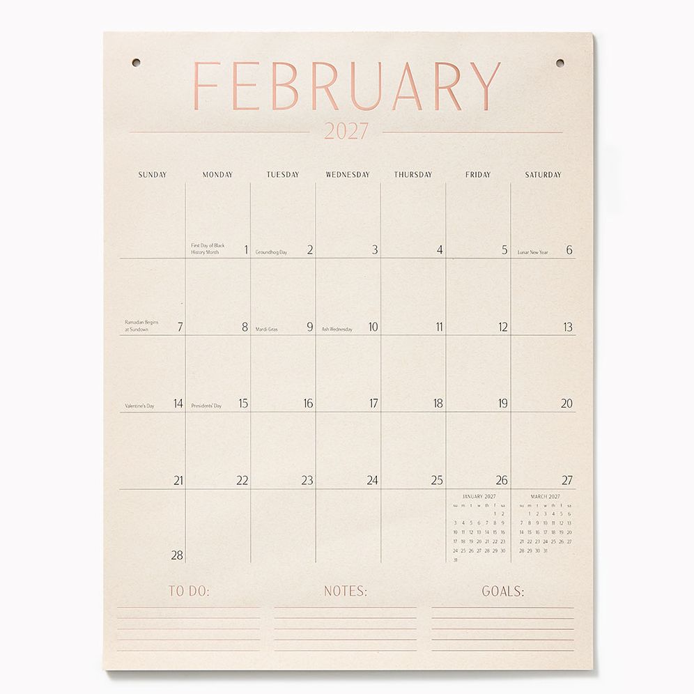 2027 Paper Source Tall On The Wall Calendar