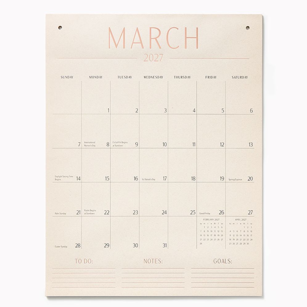 2027 Paper Source Tall On The Wall Calendar