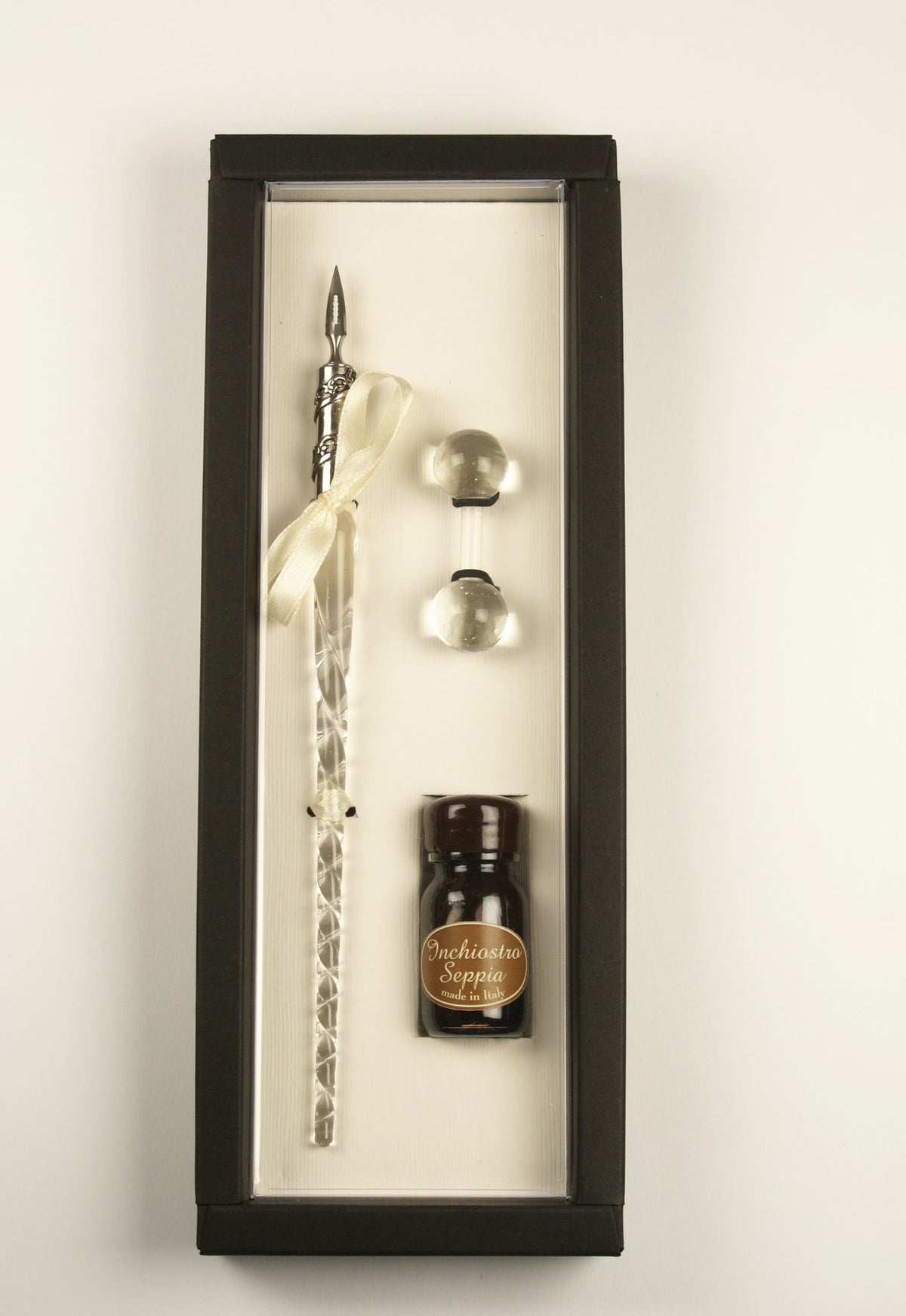 Handmade Clear Glass Dip Pen Writing Set
