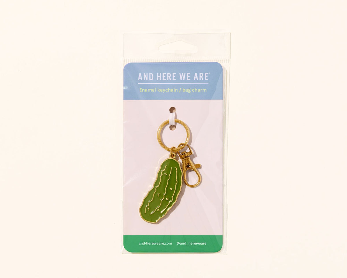 Enamel Keychain & Bag Charm - Pickle