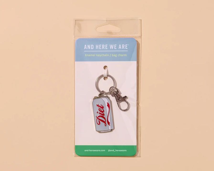 Enamel Keychain & Bag Charm?Diet Soda
