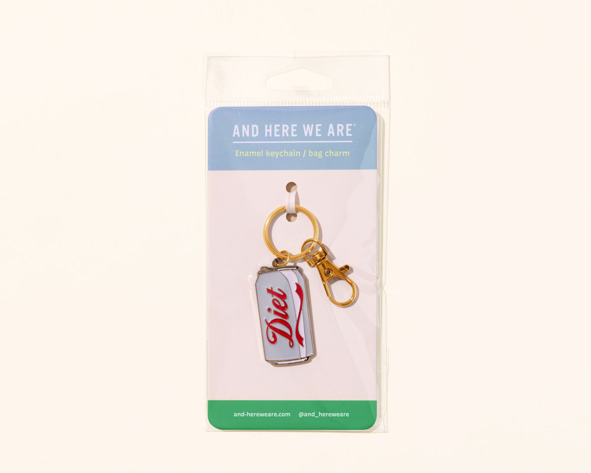 Enamel Keychain & Bag Charm - Diet Soda