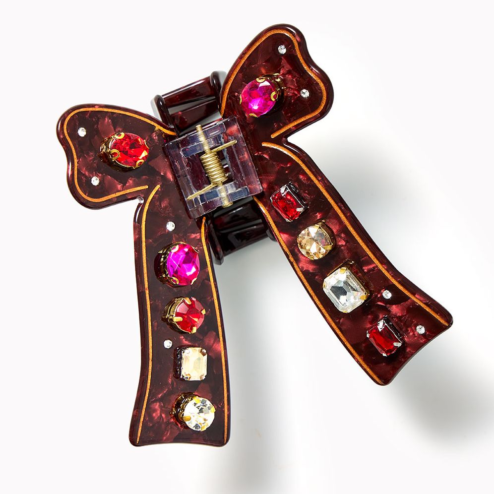 Jeweled Bow Claw Clip