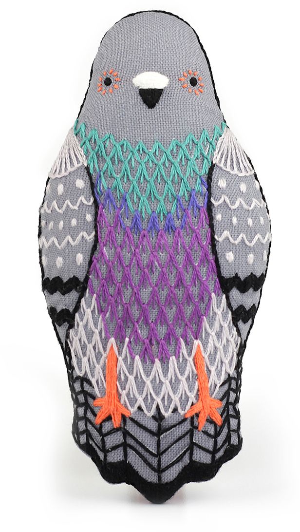 Pigeon - DIY Embroidered Doll Kit