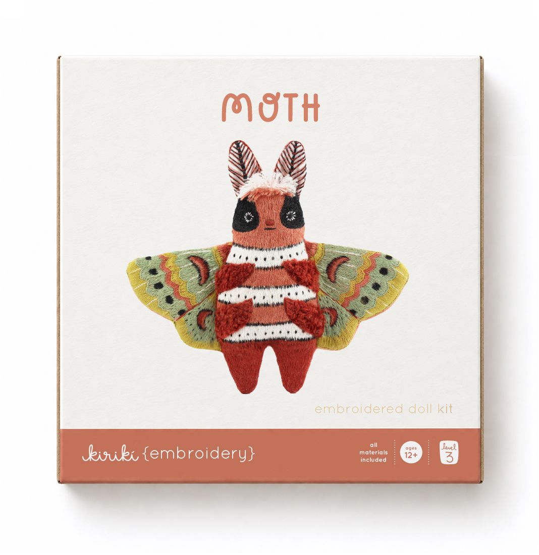 Moth - DIY Embroidered Doll Kit