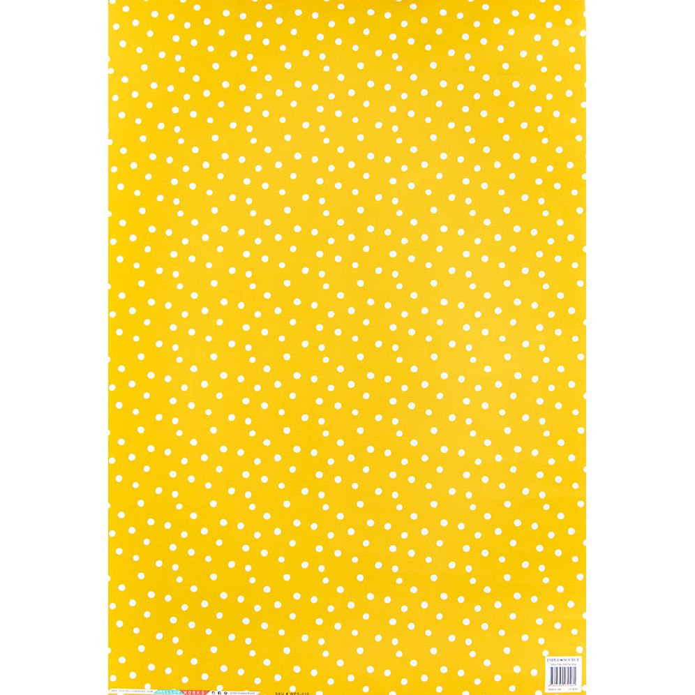 Yellow Polka Dots Flat Wrap
