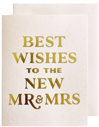 Best Wishes Mr & Mrs Wedding Card