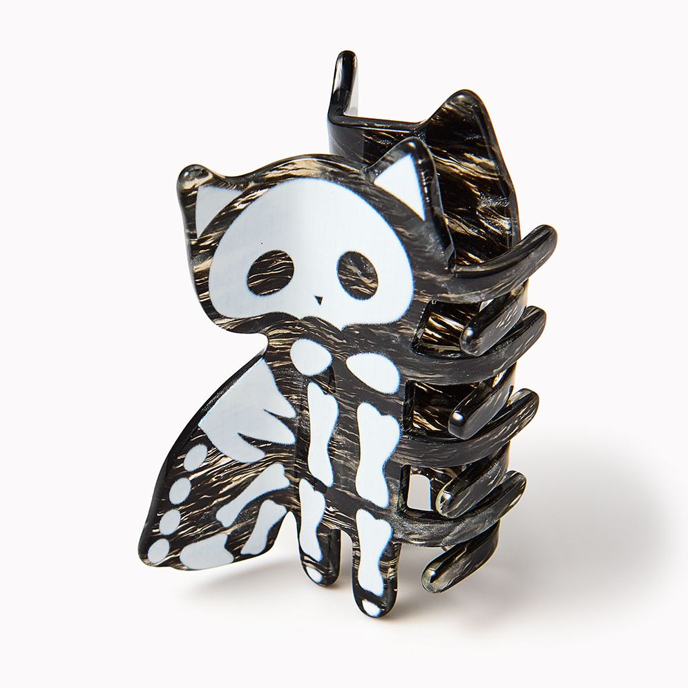 Skeleton Cat Hair Clip