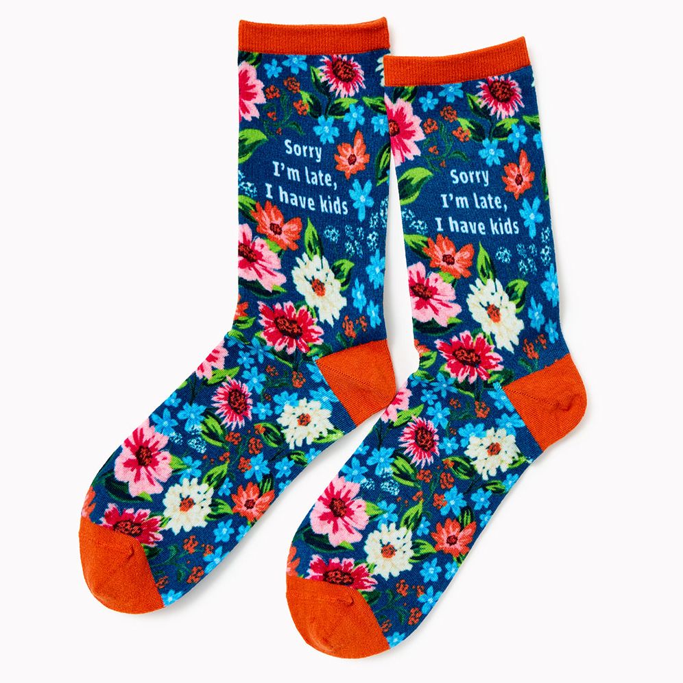 Sorry I'm Late Floral Socks