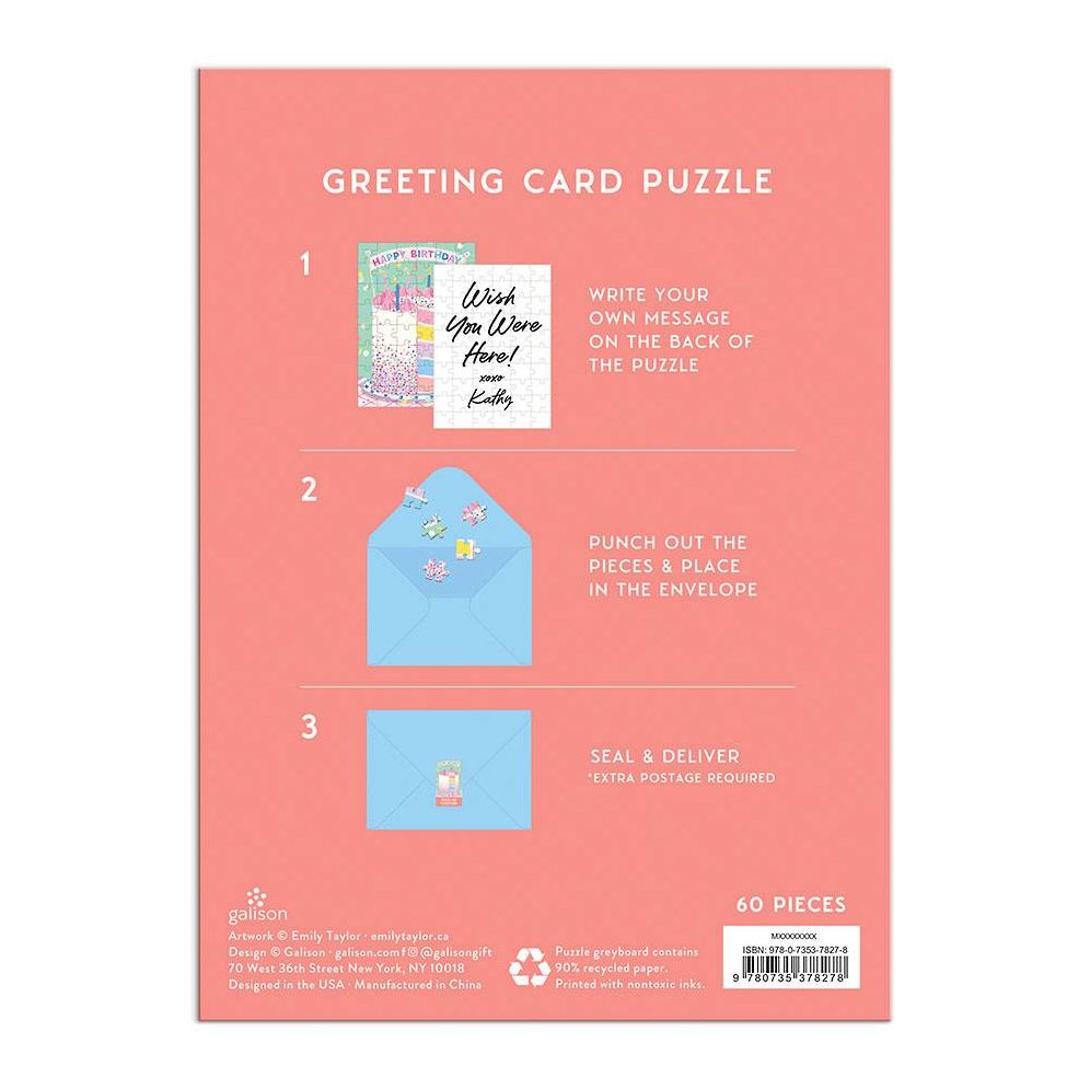 Confetti Birthday Cake Greeting Card Puzzle
