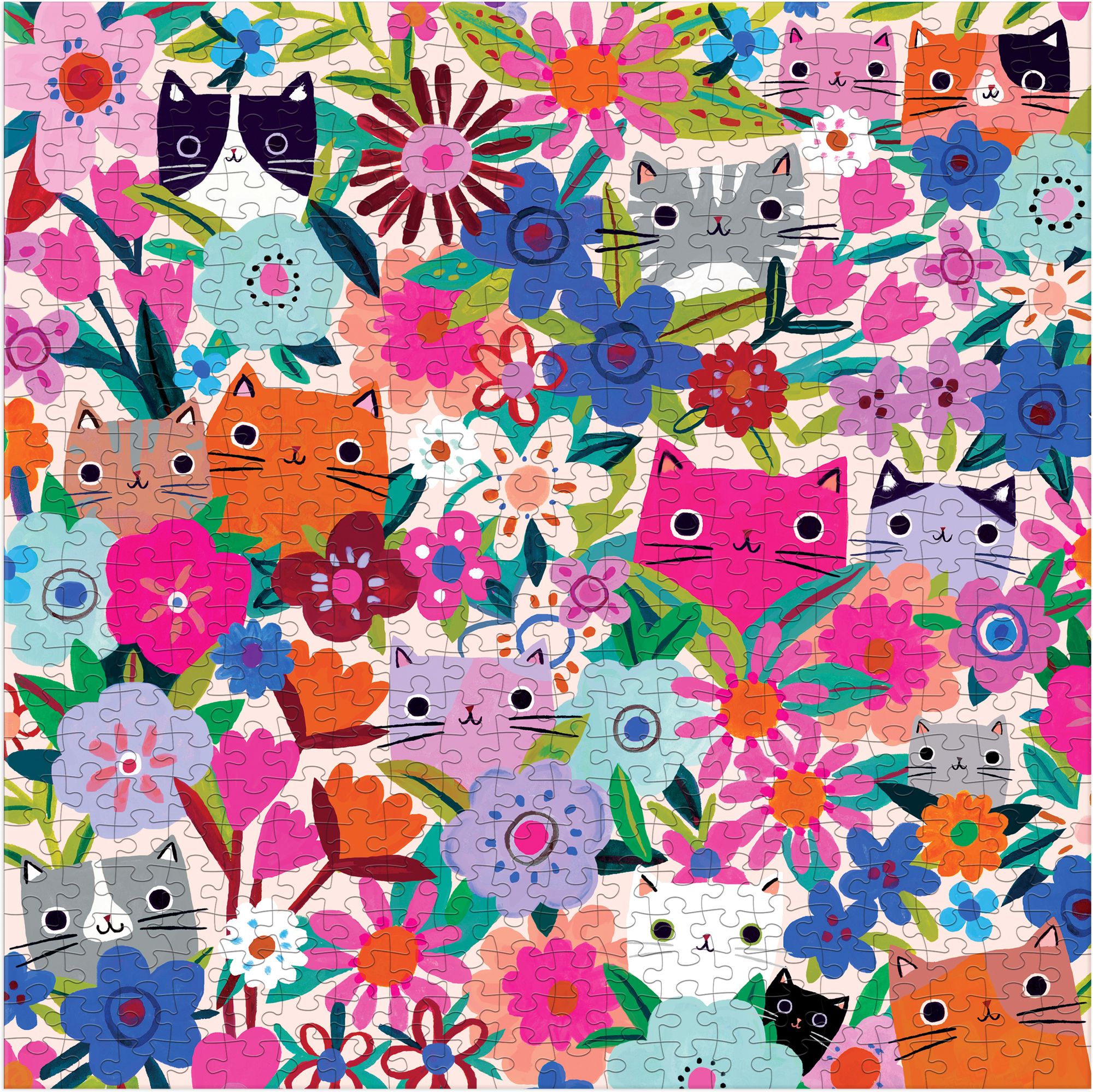 Blooming Cats 500 Piece Family Puzzle | Paper Source